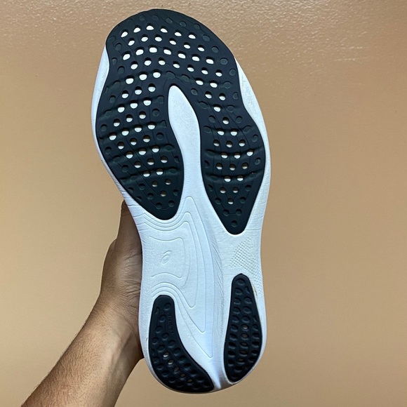 ASICS GEL-NIMBUS 25 Men's Running Sneakers Black Blue Glow Yellow Size 8.5 Wide - Picture 15 of 17